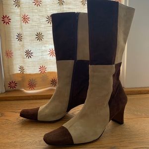 Vintage patchwork boots